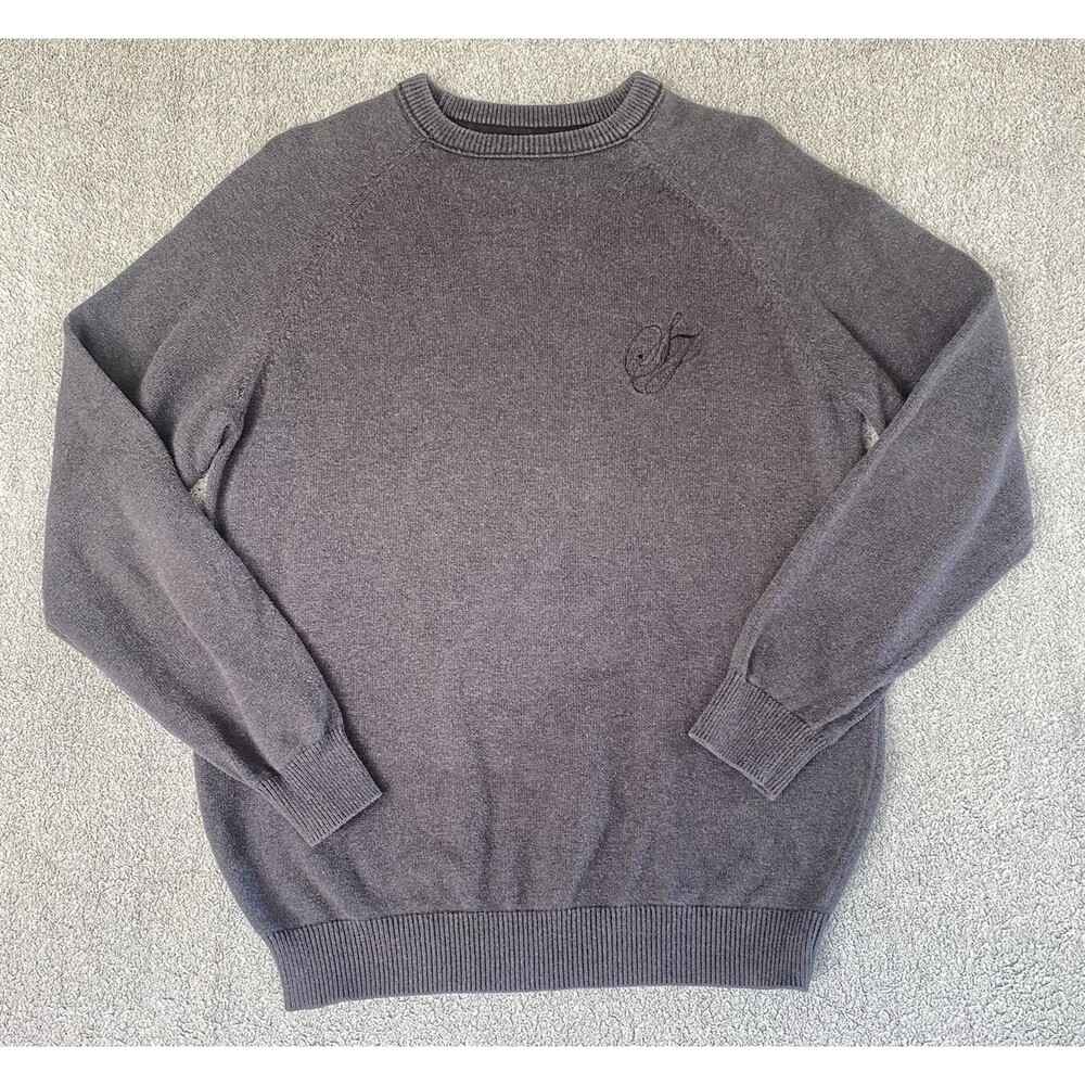 Vtg Sean John Men's Knit Sweater Pullover Long Sleeve Embroidered Logo Size L